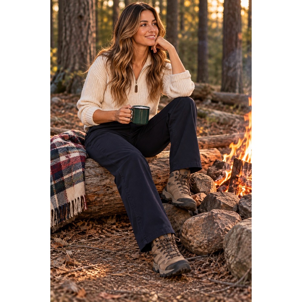 Carhartt Womens FR Rugged Flex Canvas Pants Navy Blue 102689-410 Size 14 Regular